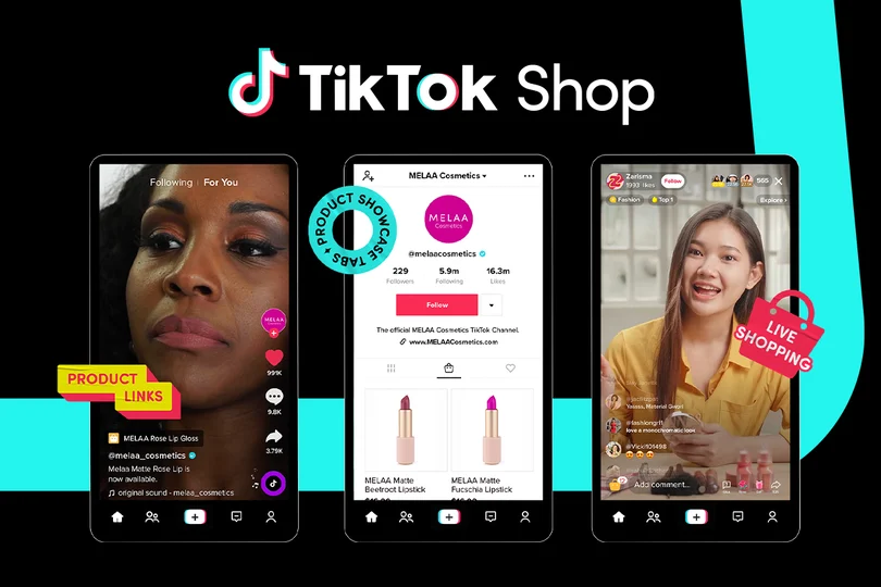 Tela do Tik Tok Shop com exemplos de como funciona o social commerce